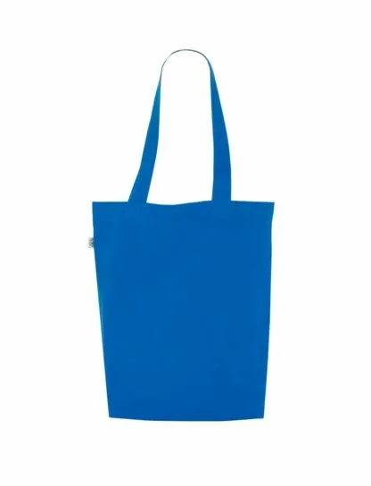 Stofftasche Bio Fair Vegan lange Henkel Bright Blue