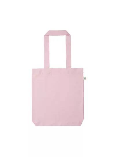 Stofftasche Bio Fair Vegan lange Henkel Purple Rose