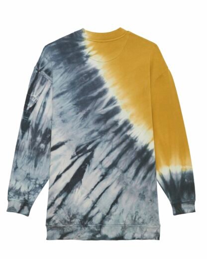 Unisex Sweatshirt Firer Tie&Dye India Ink Grey/Ochre – Bild 2