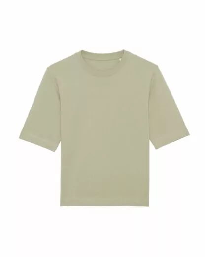 Guter Stoff Damen boxy heavy T-Shirt Fringer Sage bio fair vegan