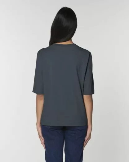 Guter Stoff Damen boxy heavy T-Shirt Fringer India Ink Grey bio fair vegan
