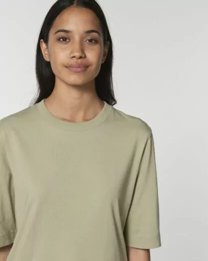 Guter Stoff Damen boxy heavy T-Shirt Fringer Sage bio fair vegan