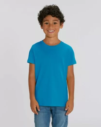 Kinder T-Shirt Bio Fair Mini Creator Azurblau