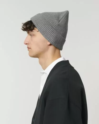 Fisherman Beanie Mid Heather Grey – Bild 5