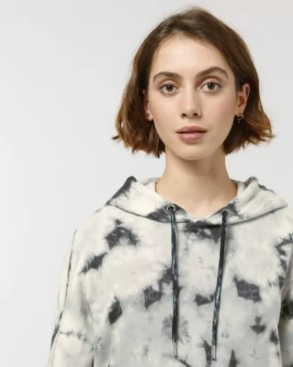 Unisex Hoodie Pullover Cruiser Tie&Dye Natural Raw/Black – Bild 5