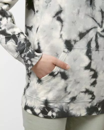 Unisex Hoodie Pullover Cruiser Tie&Dye Natural Raw/Black – Bild 7