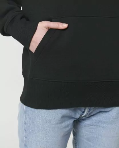 Schwerer 500g Unisex Hoodie Pullover Slammer Heavy Black – Bild 7
