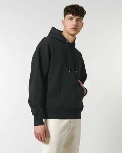 Schwerer 500g Unisex Hoodie Pullover Slammer Heavy Black – Bild 4