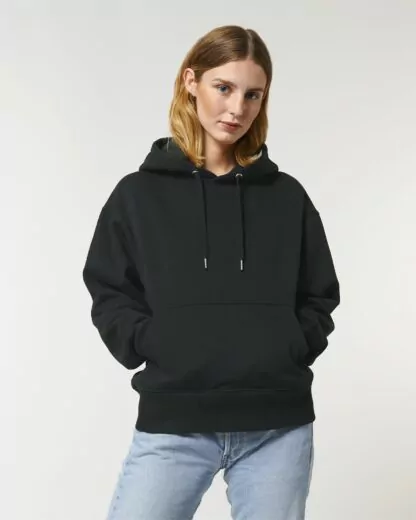 Schwerer 500g Unisex Hoodie Pullover Slammer Heavy Black – Bild 3