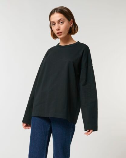 Oversized Unisex-Longsleeve Triber Black – Bild 3