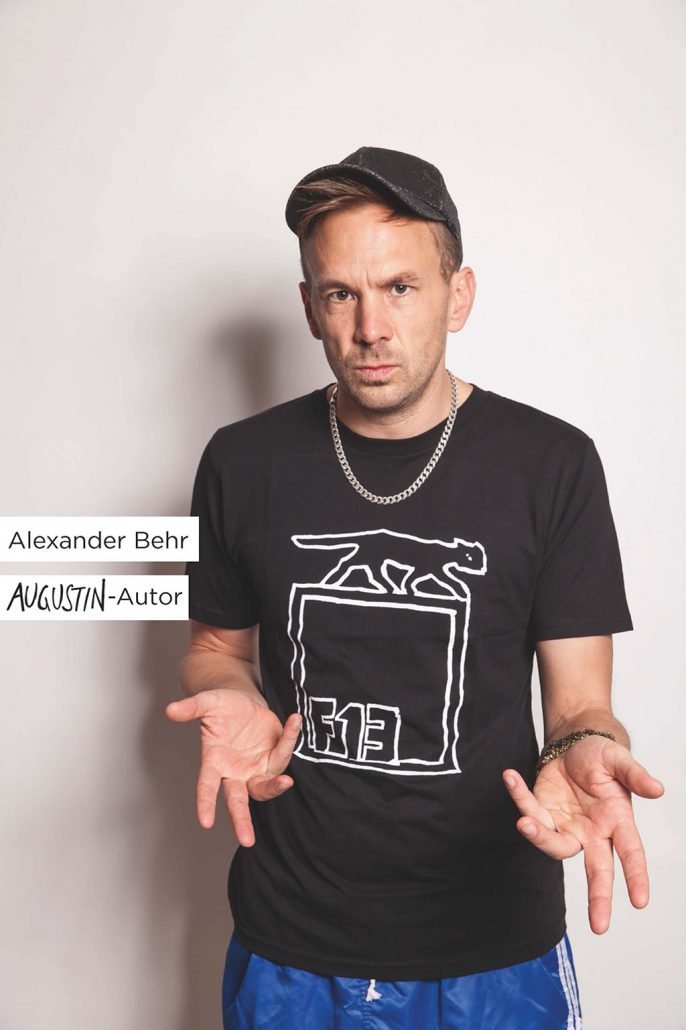 Augustin F13 T-Shirt Werbemotiv Alexander