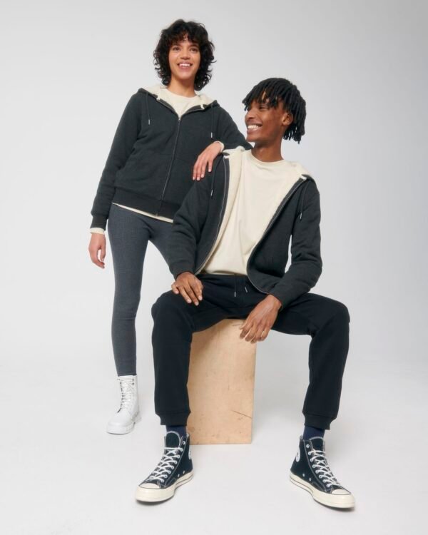 Hygger Sherpa ZIP-Hoodie Dark Heather Grey