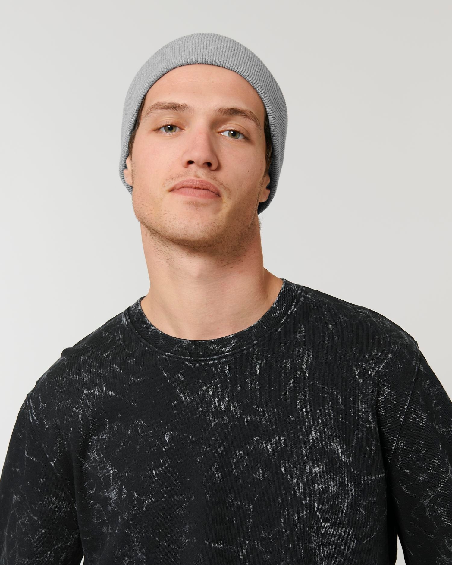 Rib Beanie  Heather Grey – Bild 1