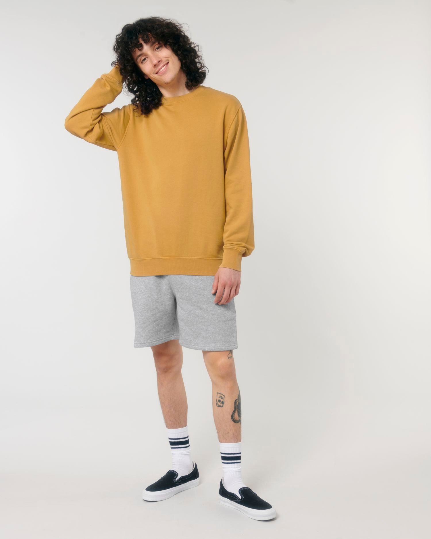 Matcher Vintage Sweatshirt G. Dyed Gold Ochre