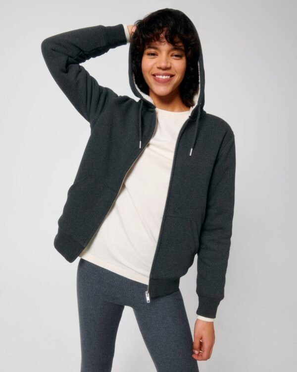 Hygger Sherpa ZIP-Hoodie Dark Heather Grey